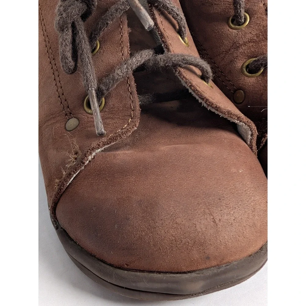 Boompa Toddler Brown Suede Lace Up Shoes Boots Made In Spain Size 7.5